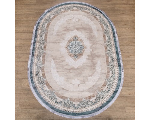 Ковер Турецкий Ascona дизайн 4112A цвет ACIK MAVI FLOS / ACIK MAVI FLOS Овал