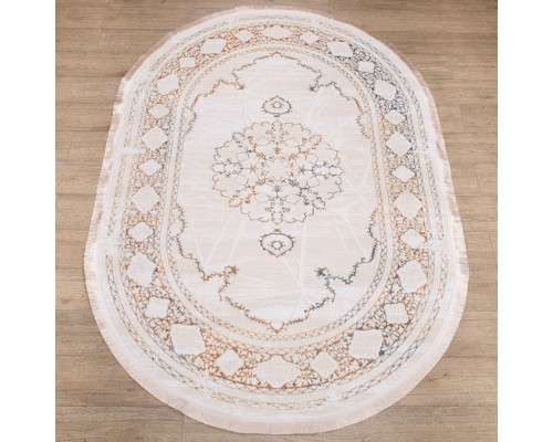 Ковер Турецкий Ascona дизайн 4417A цвет BEJ FLOS / BEJ FLOS Овал