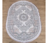 Ковер Турецкий Ascona дизайн 4535A цвет GRI FLOS / GRI FLOS Овал