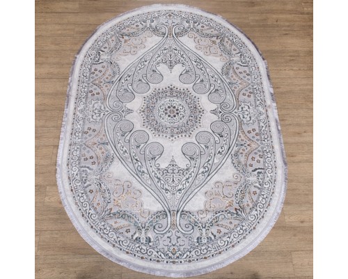 Ковер Турецкий Ascona дизайн 4535A цвет GRI FLOS / GRI FLOS Овал