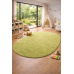 Ковер зеленый овальный с длинным ворсом 30 мм Фьюжн 42811-49022 мягкий пушистый