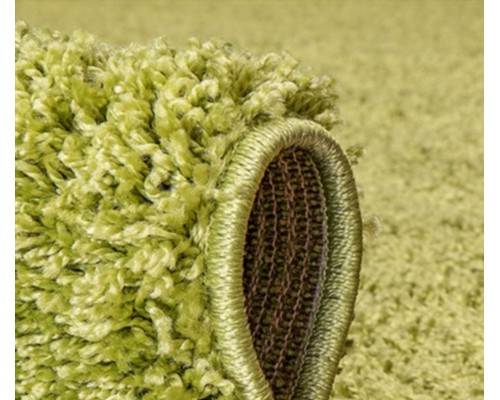 Ковер зеленый овальный с длинным ворсом 30 мм Фьюжн 42811-49022 мягкий пушистый