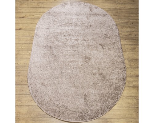 Ковер коричневый овальный с длинным ворсом 30 мм Фьюжн 42810-49022 мягкий пушистый