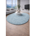 Ковер бирюзовый овальный с длинным ворсом 30 мм Фьюжн 42808-49022 мягкий пушистый