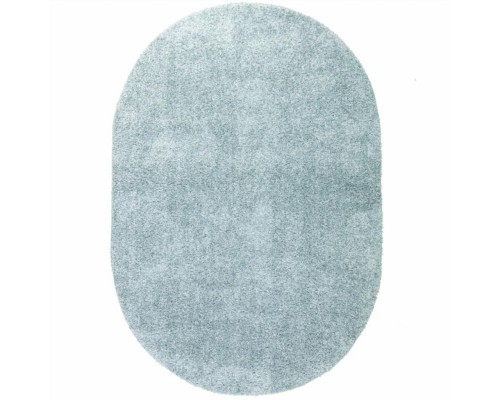 Ковер бирюзовый овальный с длинным ворсом 30 мм Фьюжн 42808-49022 мягкий пушистый
