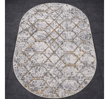 Ковер Турецкий Rich дизайн NJ76A цвет GRAY Овал