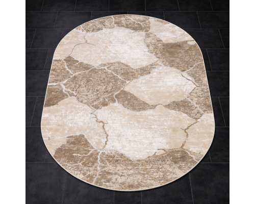 Ковер Турецкий Nord дизайн 10455A цвет BEIGE / BEIGE Овал