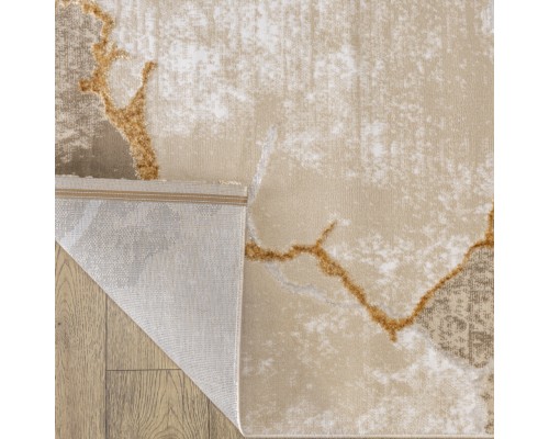 Ковер Турецкий Nord дизайн 10455A цвет BEIGE / GOLD Овал