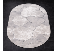 Ковер Турецкий Nord дизайн 10455A цвет GRI / GRI Овал