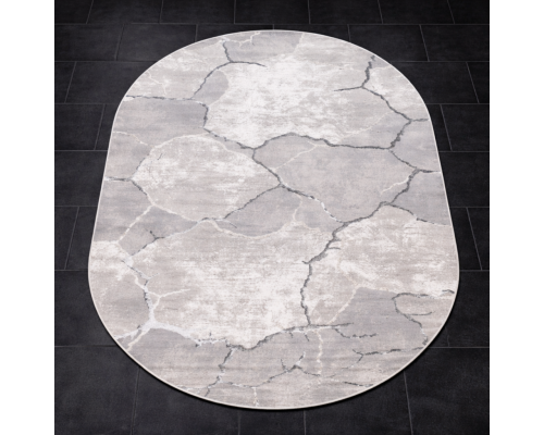 Ковер Турецкий Nord дизайн 10455A цвет GRI / GRI Овал