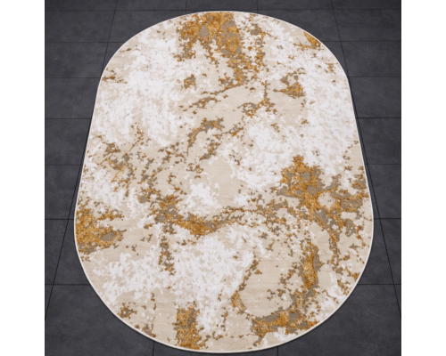Ковер Турецкий Nord дизайн 10465A цвет BEIGE / GOLD Овал