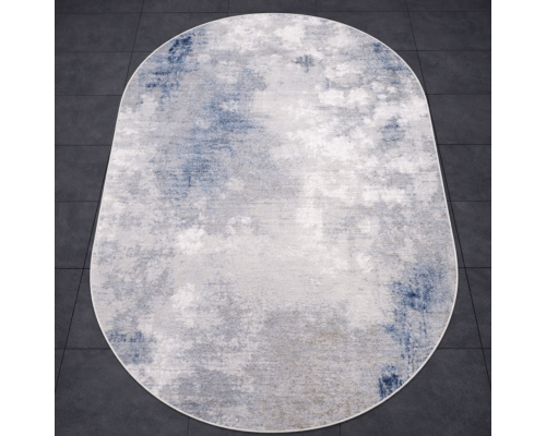 Ковер Турецкий Prado дизайн KA45A цвет L_BLUE / L_BLUE Овал