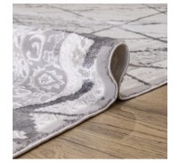 Ковер Турецкий Prado дизайн KB03A цвет WHITE / GRAY2 Овал