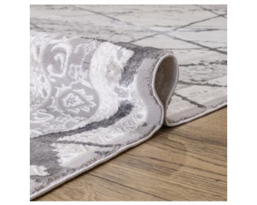 Ковер Турецкий Prado дизайн KB03A цвет WHITE / GRAY2 Овал