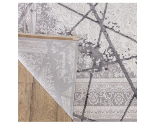 Ковер Турецкий Prado дизайн KB03A цвет WHITE / GRAY2 Овал