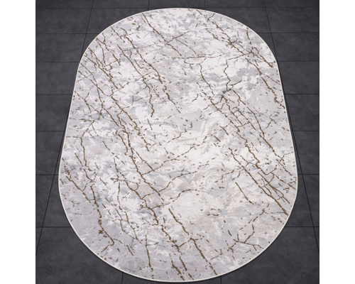 Ковер Турецкий Prado дизайн N901A цвет WHITE / BEIGE_1 Овал