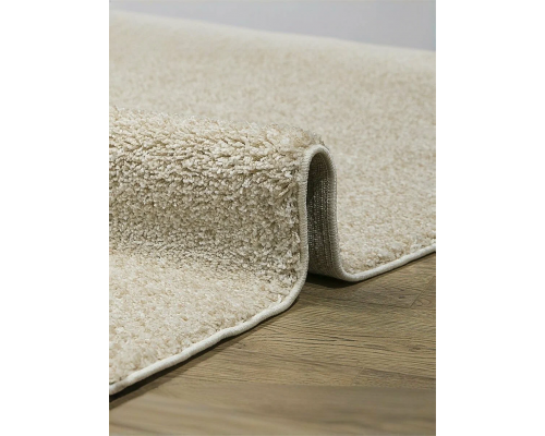 Ковер овальный светло-бежевый с длинным ворсом 30 мм Фьюжн 42104-48123 мягкий пушистый