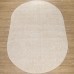 Ковер овальный светло-бежевый с длинным ворсом 30 мм Фьюжн 42104-48123 мягкий пушистый