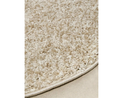 Ковер овальный светло-бежевый с длинным ворсом 30 мм Фьюжн 42104-48123 мягкий пушистый