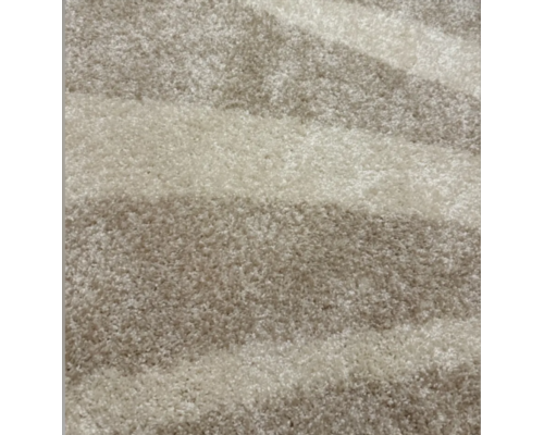 Ковер овальный светло-бежевый с длинным ворсом 30 мм Фьюжн 42106-48122 мягкий пушистый