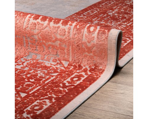 Ковер Art Deco дизайн 3035A цвет CREAM2 / ORANGE_2 Ковер Art Deco дизайн 3035A цвет CREAM2 / ORANGE_2