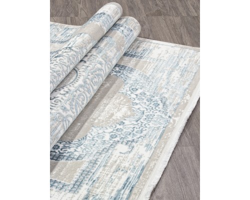 Ковер турецкий Arda Alfani Q018A blue fdy/cream shrink