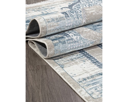 Ковер турецкий Arda Alfani Q018A blue fdy/cream shrink