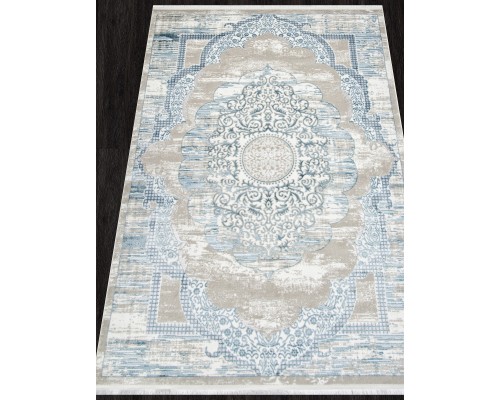 Ковер турецкий Arda Alfani Q018A blue fdy/cream shrink