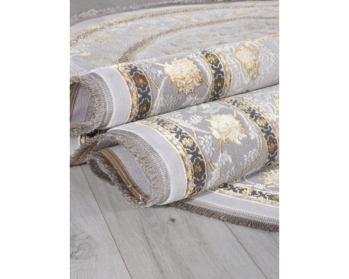 Arda Ковер Delina A051A light grey shrink/dark grey shrink Овал