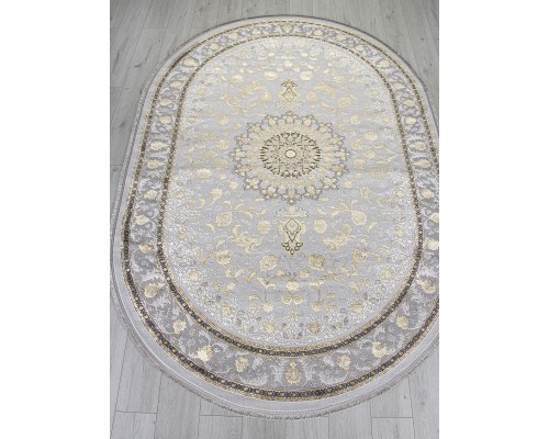 Arda Ковер Delina A051A light grey shrink/dark grey shrink Овал
