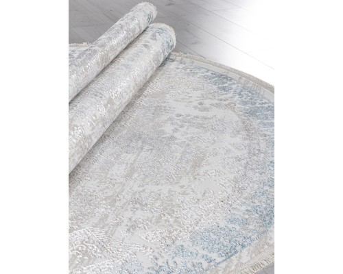 Arda Ковер Efsan L252A cream shrink/blue fdy Овал