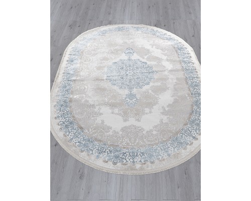 Arda Ковер Efsan L270A cream shrink/blue fdy Овал