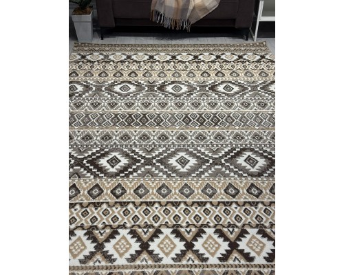 Aidin Carpet Ковер Praga 06050A brown/toz gri