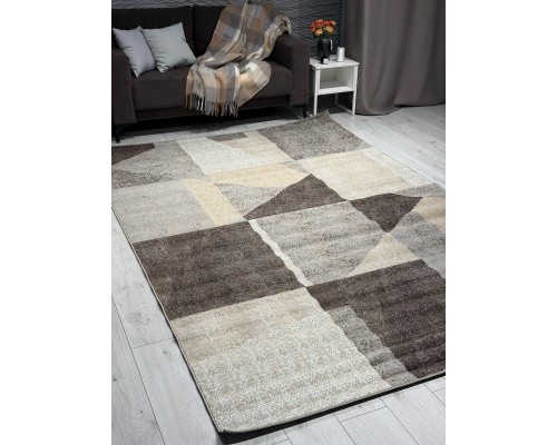 Aidin Carpet Ковер Praga 06052A brown/toz gri
