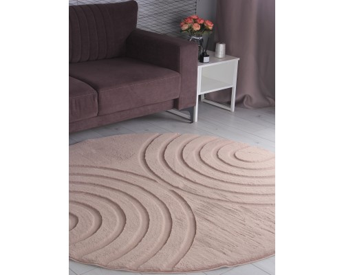 Pixel Ковер Rabbit Carving PX4005 brown/brown Круг