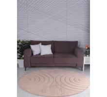 Pixel Ковер Rabbit Carving PX4005 brown/brown Круг