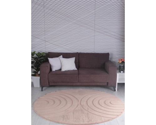 Pixel Ковер Rabbit Carving PX4005 brown/brown Круг