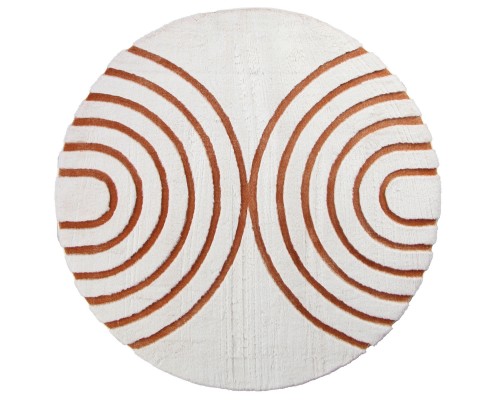 Pixel Ковер Rabbit Carving PX4005 cream/terra Круг