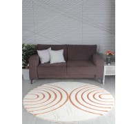 Pixel Ковер Rabbit Carving PX4005 cream/terra Круг