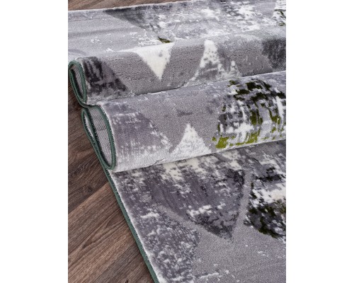 Ковер турецкий Arda Satine S110B koyu grey coken/green