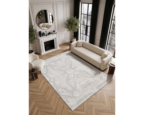 Ковер турецкий Karmen Hali Tesso GD057G cream/grey