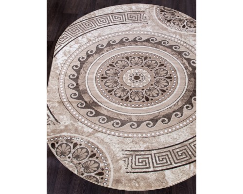 Ковер Merinos Valencia Deluxe d300 cream-brown Овал