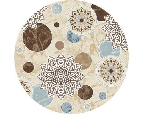 Ковер Merinos Valencia Deluxe d309 cream-brown Круг