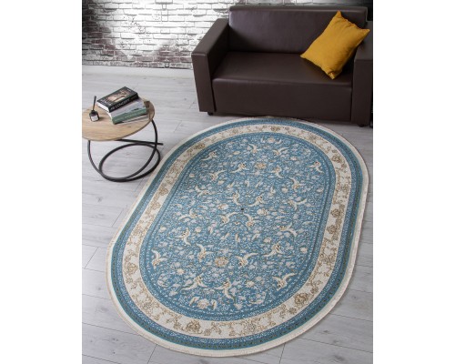 Arda Ковер Zarina M101B blue shirink/blue shirink Овал