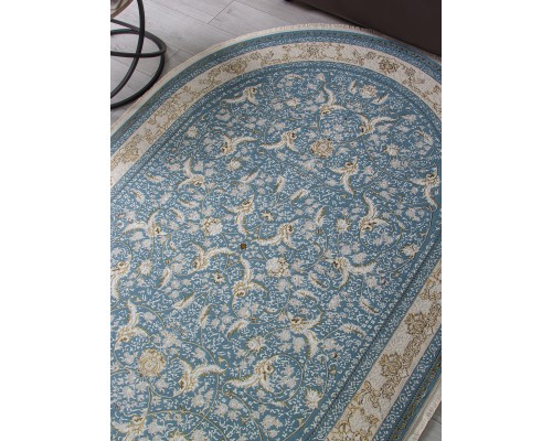 Arda Ковер Zarina M101B blue shirink/blue shirink Овал